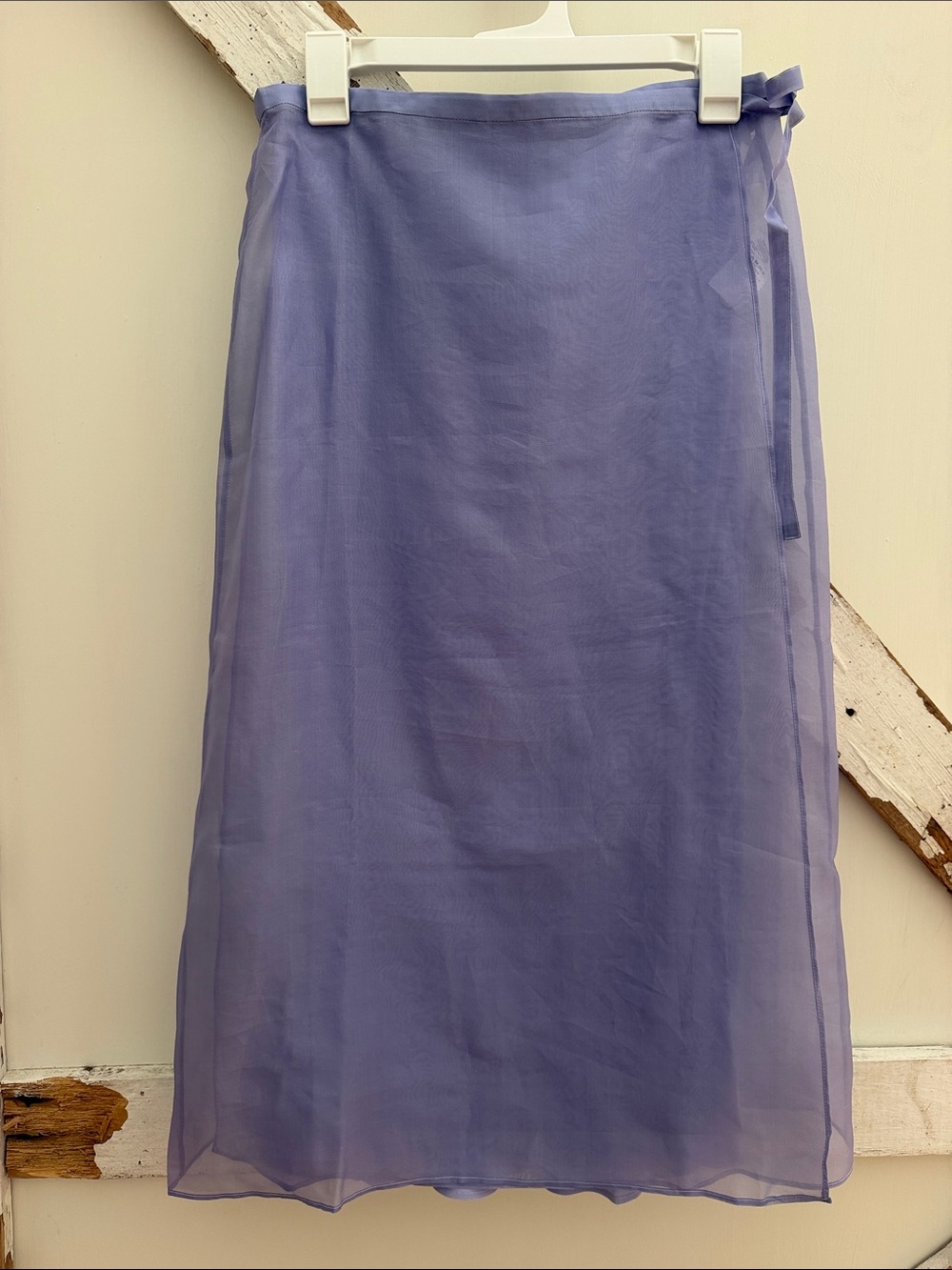 J. Crew Collection Lavender Sheer Midi Wrap Skirt